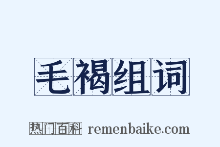 毛褐组词是什么意思的图片